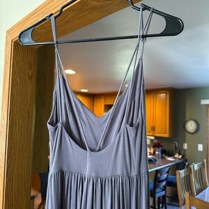 Gray Spaghetti Strap Dress